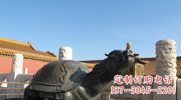 烟台铸铜龙龟寺庙神兽铜雕