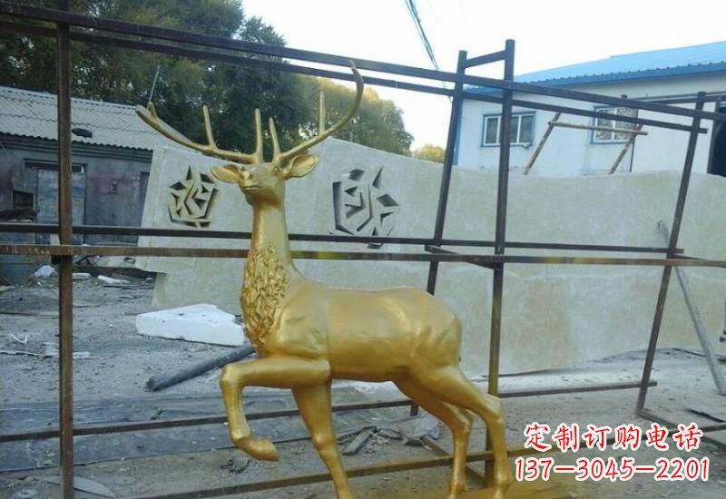 烟台铸铜梅花鹿雕塑