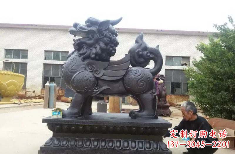 烟台铸铜门口貔貅雕塑