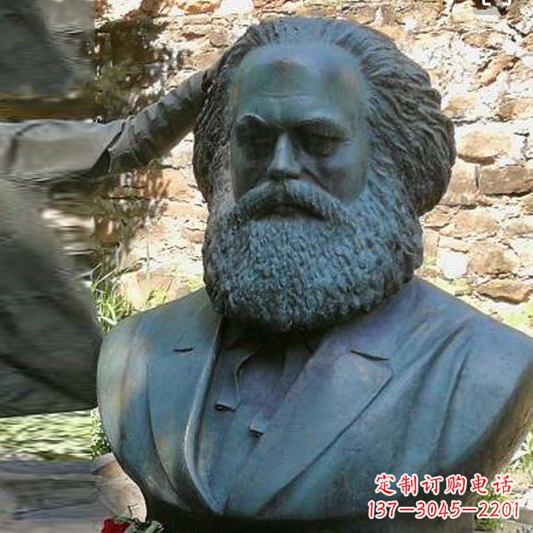 烟台铸铜名人无产阶级导师马克思头像雕塑
