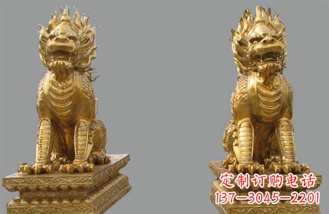 烟台铸铜麒麟雕塑222