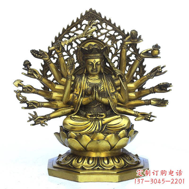 烟台铸铜千手观音雕塑