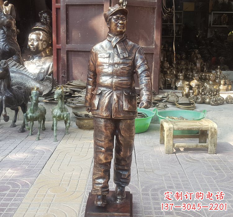 烟台铸铜青年时期毛主席