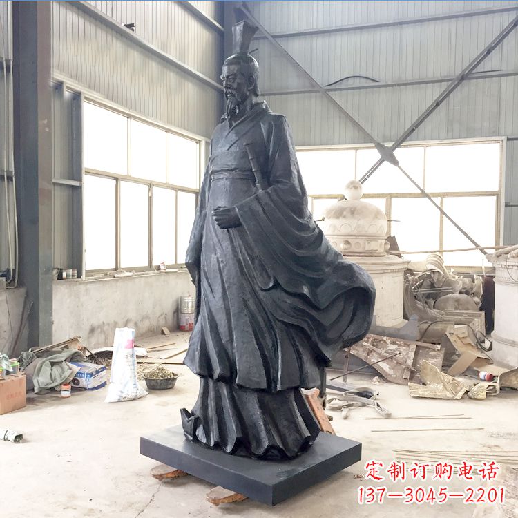 烟台铸铜屈原雕塑