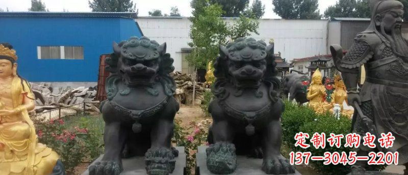 烟台铸铜狮子看门狮子铜雕