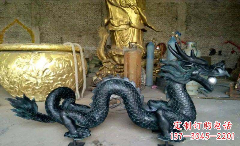 烟台铸铜双龙戏珠广场铜雕