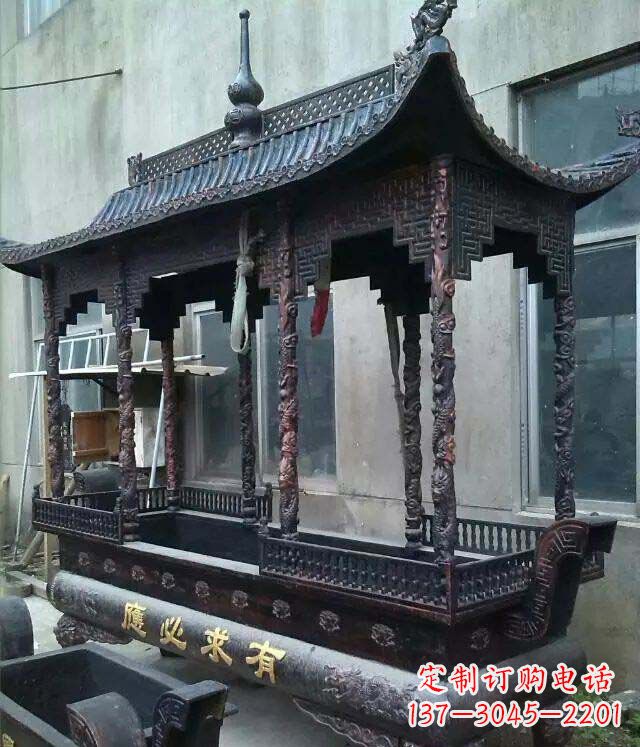 烟台铸铜寺庙香炉铜雕 (2)