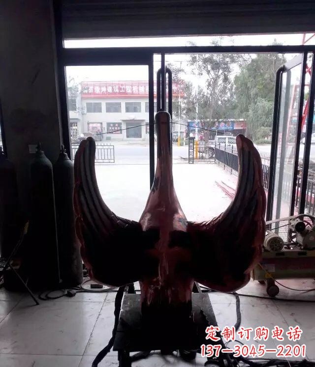 烟台铸铜天鹅公园动物铜雕 (2)