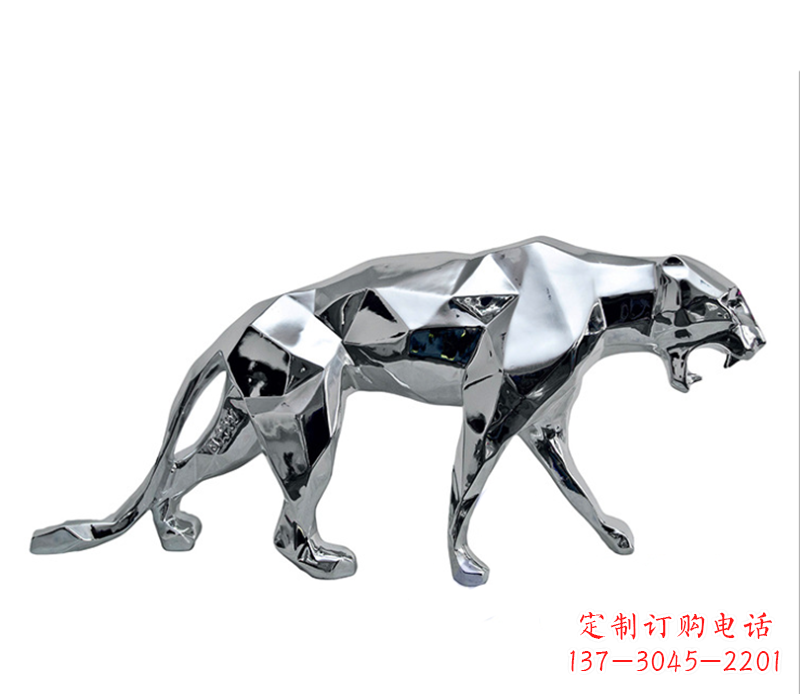 烟台豹子雕塑不锈钢
