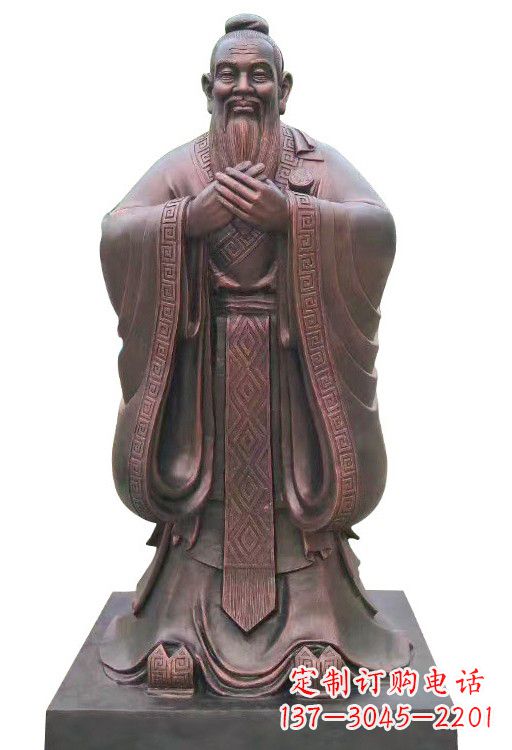 烟台紫铜孔子像