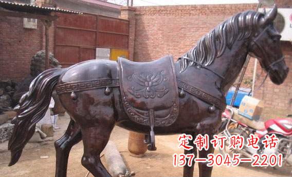 烟台紫铜马公园铜雕