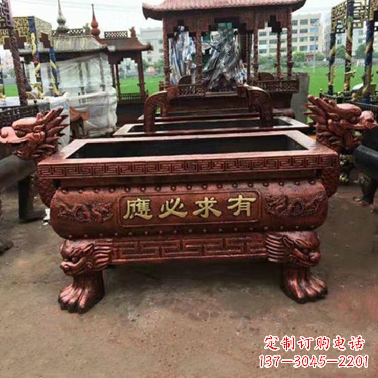 烟台紫铜香炉雕塑