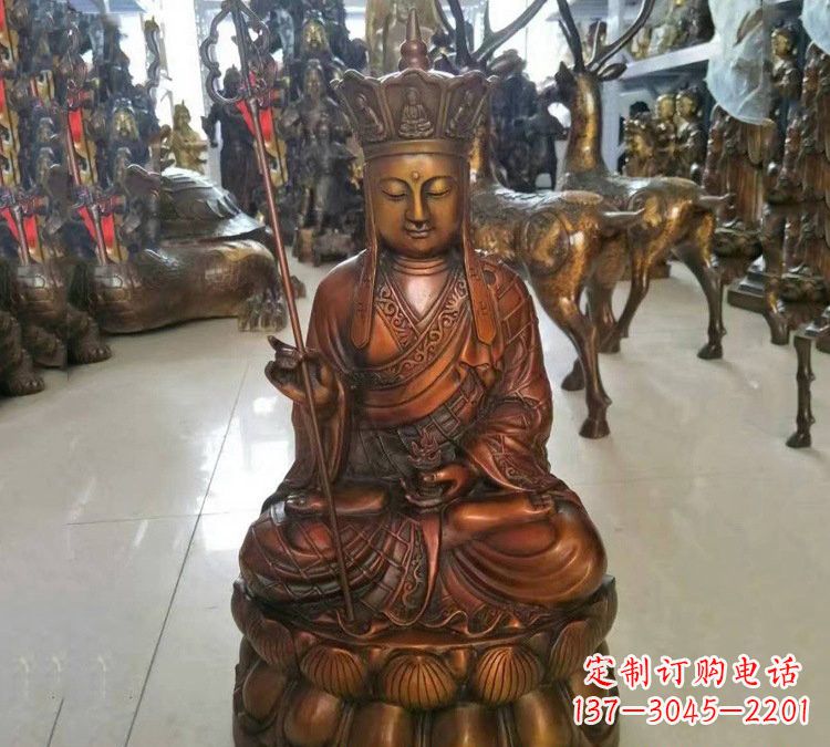 烟台坐式地藏菩萨铜雕