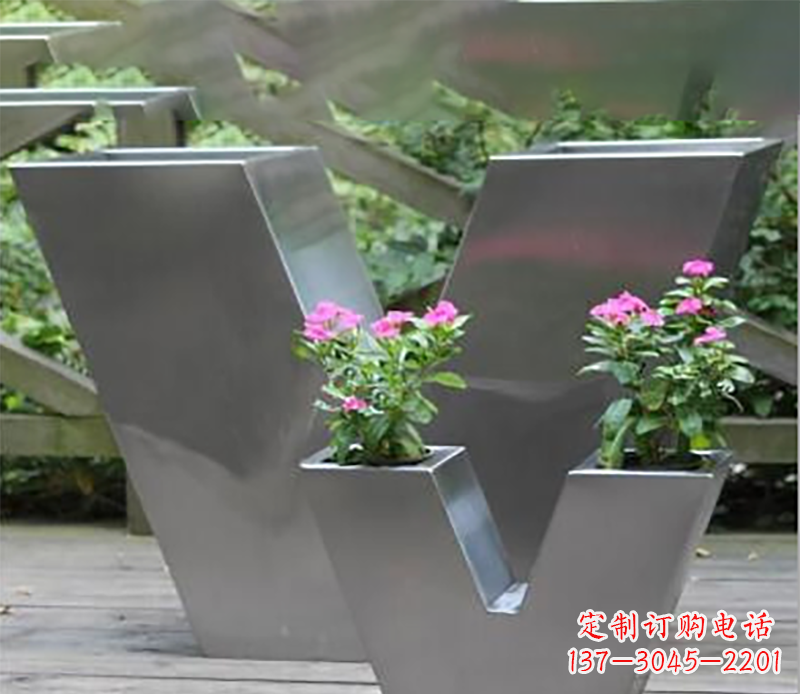 烟台花盆不锈钢雕塑