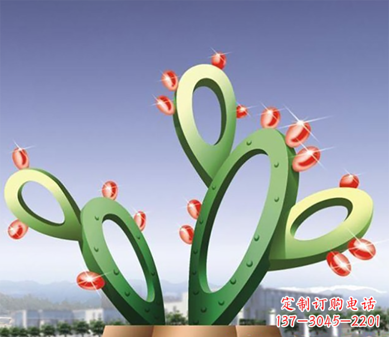 烟台仙人掌不锈钢雕塑