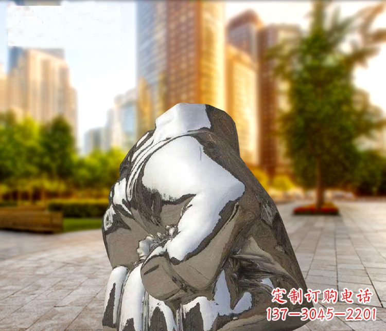 烟台小区不锈钢拳头景观雕塑